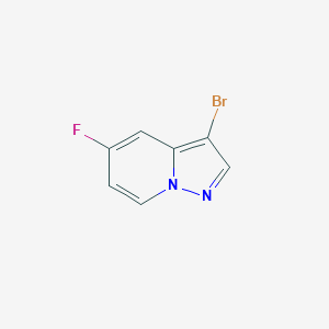 molecular formula C7H4BrFN2 B12962369 3-Bromo-5-fluoropyrazolo[1,5-a]pyridine 