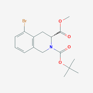 (R)-2-tert-butyl 3-methyl 5-bromo-3,4-dihydroisoquinoline-2,3(1H)-dicarboxylate