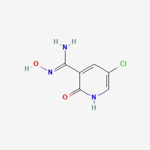 molecular formula C6H6ClN3O2 B12962416 5-Chloro-N-hydroxy-2-oxo-1,2-dihydropyridine-3-carboximidamide 