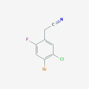 molecular formula C8H4BrClFN B12962443 2-(4-Bromo-5-chloro-2-fluorophenyl)acetonitrile 