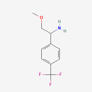 molecular formula C10H12F3NO B12962463 2-Methoxy-1-(4-(trifluoromethyl)phenyl)ethan-1-amine 