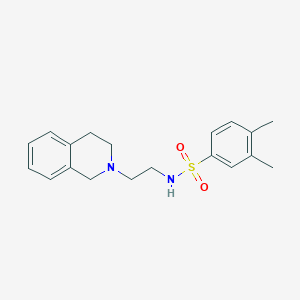 molecular formula C19H24N2O2S B12962531 N-(2-(3,4-Dihydroisoquinolin-2(1H)-yl)ethyl)-3,4-dimethylbenzenesulfonamide 