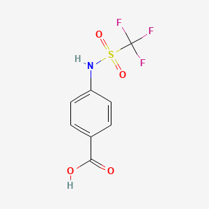 molecular formula C8H6F3NO4S B1296255 4-{[(Trifluoromethyl)sulfonyl]amino}benzoic acid CAS No. 5433-54-5