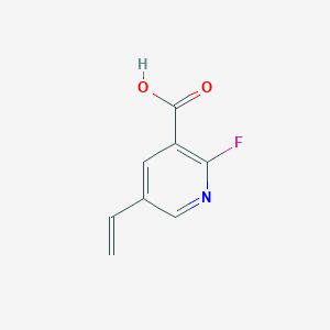 molecular formula C8H6FNO2 B12962569 2-Fluoro-5-vinylnicotinic acid 