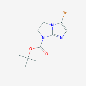 molecular formula C10H14BrN3O2 B12962591 tert-Butyl 5-bromo-2,3-dihydro-1H-imidazo[1,2-a]imidazole-1-carboxylate 