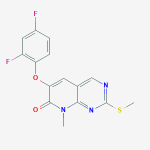 molecular formula C15H11F2N3O2S B129626 6-(2,4-difluorophenoxy)-8-methyl-2-(methylthio)pyrido[2,3-d]pyrimidin-7(8H)-one CAS No. 449811-12-5