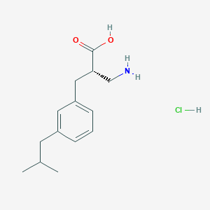 molecular formula C14H22ClNO2 B12962606 (S)-3-Amino-2-(3-isobutylbenzyl)propanoic acid hydrochloride 