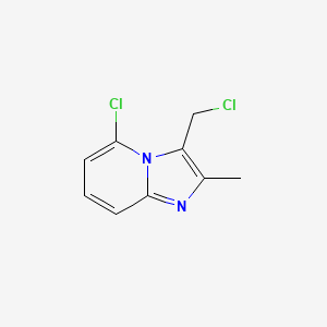 molecular formula C9H8Cl2N2 B12962608 5-Chloro-3-(chloromethyl)-2-methylimidazo[1,2-a]pyridine 