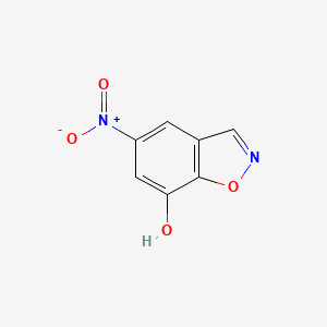 molecular formula C7H4N2O4 B12962619 5-Nitrobenzo[d]isoxazol-7-ol 