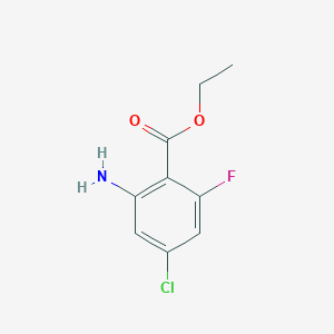 molecular formula C9H9ClFNO2 B12962620 Ethyl 2-amino-4-chloro-6-fluorobenzoate 