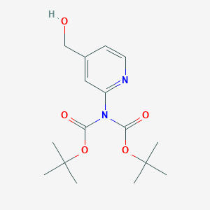 tert-Butyl N-tert-butoxycarbonyl-N-[4-(hydroxymethyl)-2-pyridyl]carbamate