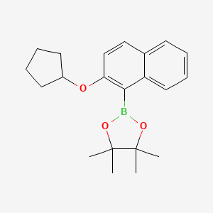 2-[2-(Cyclopentyloxy)naphthalen-1-yl]-4,4,5,5-tetramethyl-1,3,2-dioxaborolane