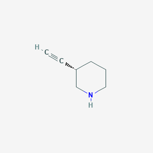 molecular formula C7H11N B12962637 (S)-3-Ethynylpiperidine 