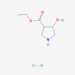 molecular formula C7H14ClNO3 B12962641 Ethyl 4-hydroxypyrrolidine-3-carboxylate hydrochloride 