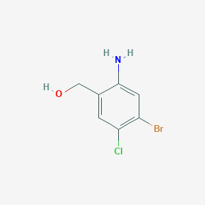 molecular formula C7H7BrClNO B12962664 (2-Amino-4-bromo-5-chlorophenyl)methanol 