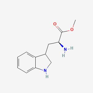 molecular formula C12H16N2O2 B12962696 Methyl (2S)-2-amino-3-(indolin-3-yl)propanoate 