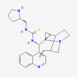 molecular formula C25H33N5S B12962703 1-((S)-Pyrrolidin-2-ylmethyl)-3-((1S)-quinolin-4-yl((2S)-5-vinylquinuclidin-2-yl)methyl)thiourea 