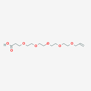 molecular formula C14H26O7 B12962715 4,7,10,13,16-Pentaoxanonadec-18-enoic acid 