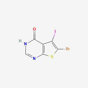 molecular formula C6H2BrIN2OS B12962758 6-Bromo-5-iodothieno[2,3-d]pyrimidin-4(1H)-one 