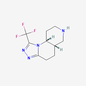 (5AS,9aR)-1-(Trifluoromethyl)-4,5,5a,6,7,8,9,9a-octahydro-[1,2,4]triazolo[4,3-a][1,6]naphthyridine