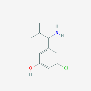 molecular formula C10H14ClNO B12962799 3-(1-Amino-2-methylpropyl)-5-chlorophenol 