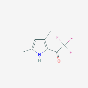 molecular formula C8H8F3NO B129628 1-(3,5-Dimethyl-1H-pyrrol-2-YL)-2,2,2-trifluoroethanone CAS No. 151464-88-9