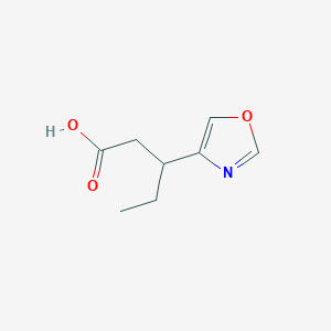 molecular formula C8H11NO3 B12962800 3-(Oxazol-4-yl)pentanoic acid 