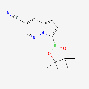 7-(4,4,5,5-Tetramethyl-1,3,2-dioxaborolan-2-yl)pyrrolo[1,2-b]pyridazine-3-carbonitrile