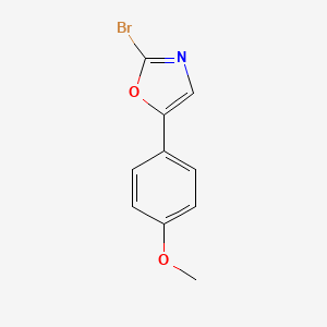 molecular formula C10H8BrNO2 B12962861 2-Bromo-5-(4-methoxyphenyl)oxazole 