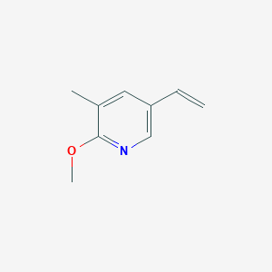 molecular formula C9H11NO B12962953 2-Methoxy-3-methyl-5-vinylpyridine 