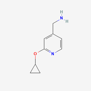 molecular formula C9H12N2O B12962983 (2-Cyclopropoxypyridin-4-yl)methanamine 