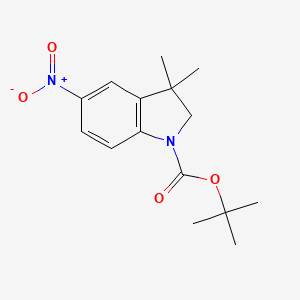 tert-Butyl 3,3-dimethyl-5-nitroindoline-1-carboxylate