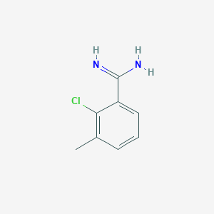 molecular formula C8H9ClN2 B12963044 2-Chloro-3-methylbenzimidamide 