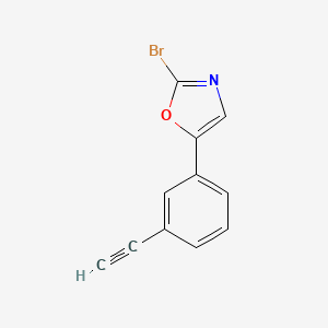 molecular formula C11H6BrNO B12963088 2-Bromo-5-(3-ethynylphenyl)oxazole 