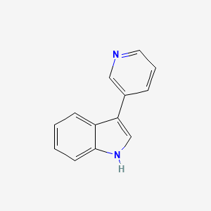 molecular formula C13H10N2 B12963094 1H-Indole, 3-(3-pyridinyl)- 