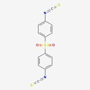 molecular formula C14H8N2O2S3 B1296311 1-异硫氰酸根-4-(4-异硫氰酸根苯基)磺酰苯 CAS No. 4430-49-3