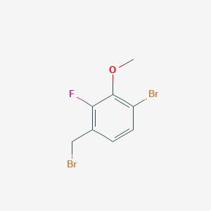 molecular formula C8H7Br2FO B12963173 1-Bromo-4-(bromomethyl)-3-fluoro-2-methoxybenzene 