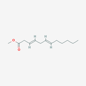 molecular formula C13H22O2 B12963195 3,6-Dodecadienoic acid, methyl ester 