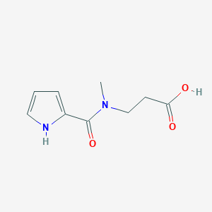 molecular formula C9H12N2O3 B12963213 3-(N-Methyl-1H-pyrrole-2-carboxamido)propanoic acid 