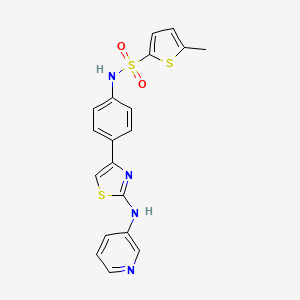 5-methyl-N-(4-(2-(pyridin-3-ylamino)thiazol-4-yl)phenyl)thiophene-2-sulfonamide