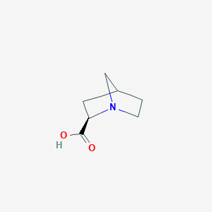 molecular formula C7H11NO2 B12963300 (2R)-1-Azabicyclo[2.2.1]heptane-2-carboxylic acid 