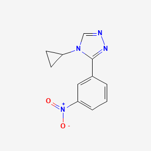 molecular formula C11H10N4O2 B12963303 4-cyclopropyl-3-(3-nitrophenyl)-4H-1,2,4-triazole 