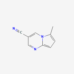 molecular formula C9H7N3 B12963314 6-Methylpyrrolo[1,2-a]pyrimidine-3-carbonitrile 