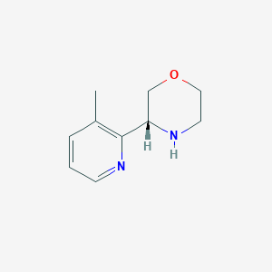 molecular formula C10H14N2O B12963317 (R)-3-(3-Methylpyridin-2-yl)morpholine 