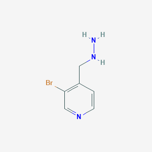 molecular formula C6H8BrN3 B12963319 3-Bromo-4-(hydrazinylmethyl)pyridine 