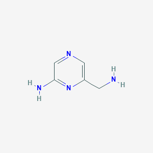 molecular formula C5H8N4 B12963321 6-(Aminomethyl)pyrazin-2-amine 