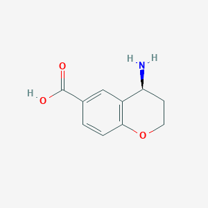 molecular formula C10H11NO3 B12963331 (S)-4-aminochromane-6-carboxylic acid hydrochloride 