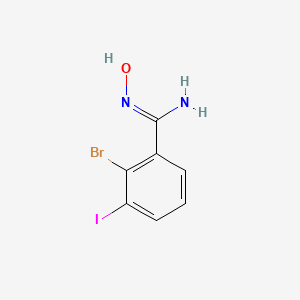 molecular formula C7H6BrIN2O B12963343 2-Bromo-N-hydroxy-3-iodobenzimidamide 