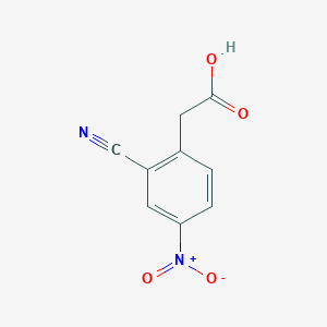 molecular formula C9H6N2O4 B12963361 2-(2-Cyano-4-nitrophenyl)acetic acid 