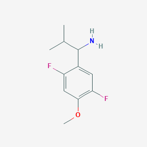 molecular formula C11H15F2NO B12963397 1-(2,5-Difluoro-4-methoxyphenyl)-2-methylpropan-1-amine 